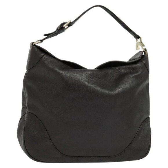 GUCCI GG Canvas Guccissima Bag Leather Dark Brown Gold